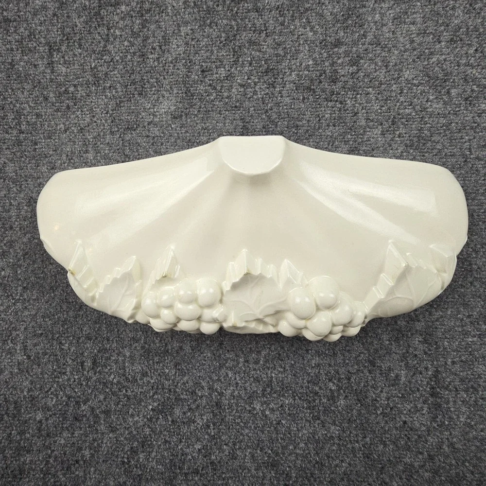 Vintage Ceramic Sculpted Glazed Wall Planter and Sconce for Indoor or Outdoor‎